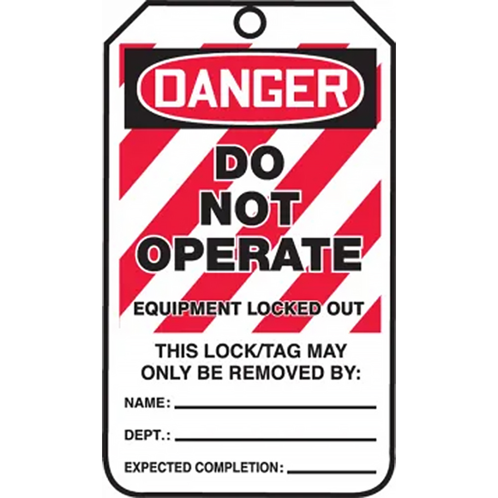 Accuform "DO NOT OPERATE" Danger Safety Tags from GME Supply